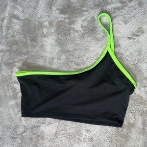 2 for $20 Bundle // IHeartRaves One By One Black and Neon Green Single Strap Top